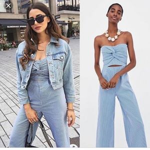 Zara Seersucker Jumpsuit